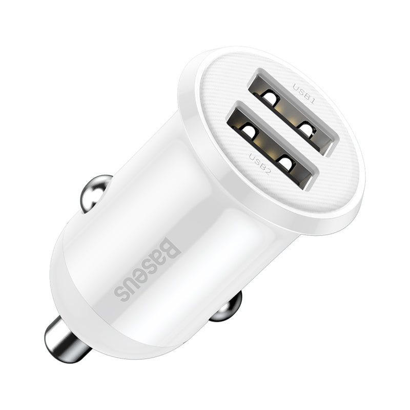 Baseus Grain Pro Car Charger (Black/White) - 2A