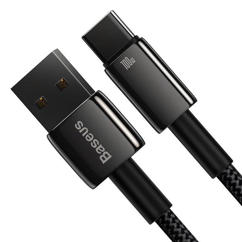 Baseus Tungsten Gold Fast Charging Data USB to Type-C Cable Black