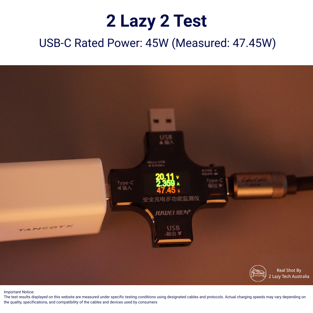 Tancotx PowerCube45 45W Dual-Port Fast Charger White