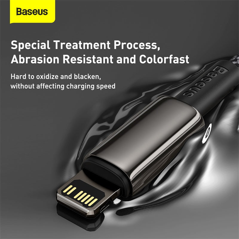 Baseus Tungsten Gold Fast Charging USB-C to ip Data Cable Black