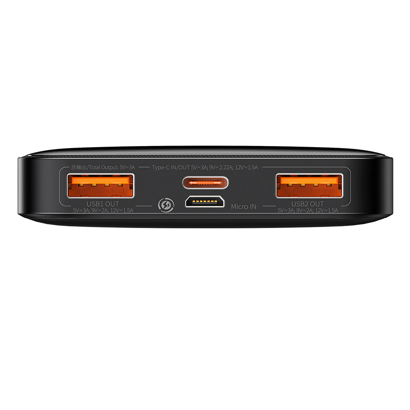 Baseus Bipow 10K 20W 4-Port Power Bank with Digital Display (Black)