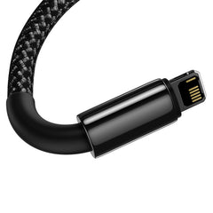 Baseus Tungsten Gold Fast Charging Data Cable USB to iP 2.4A Black