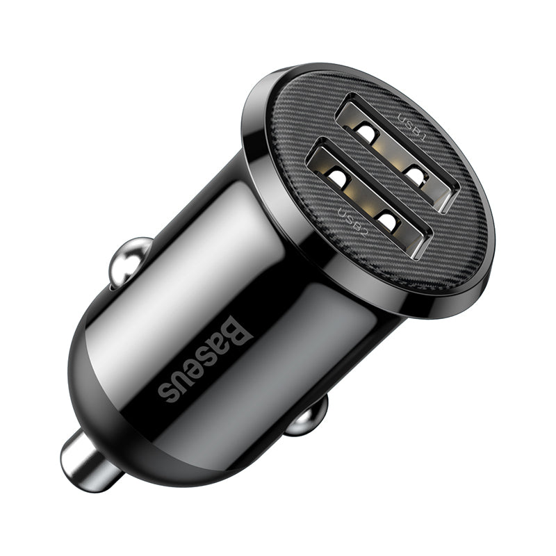 Baseus Grain Pro Car Charger (Black/White) - 2A