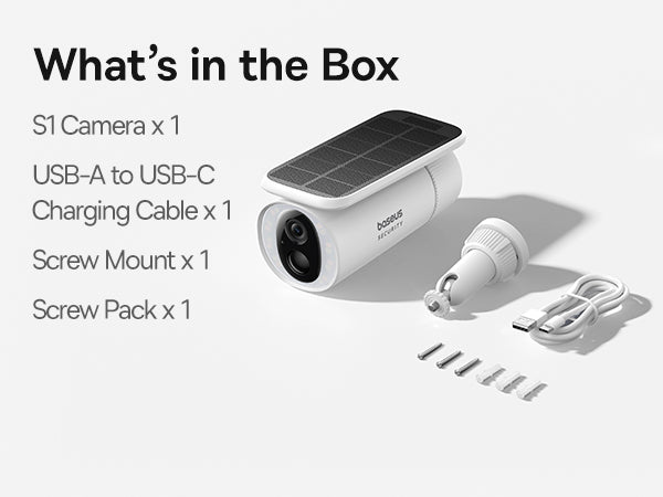 Baseus Security S1 Outdoor Camera 2K-White