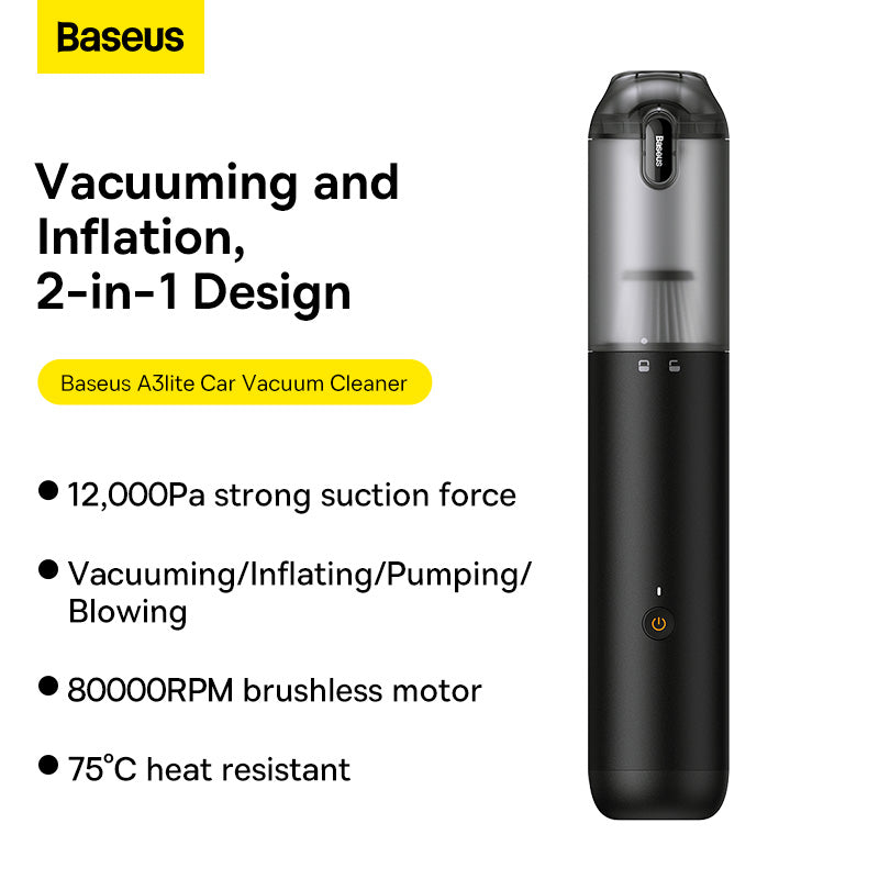 Baseus A3 Lite Car Vacuum Cleaner 100W 12000 Pa