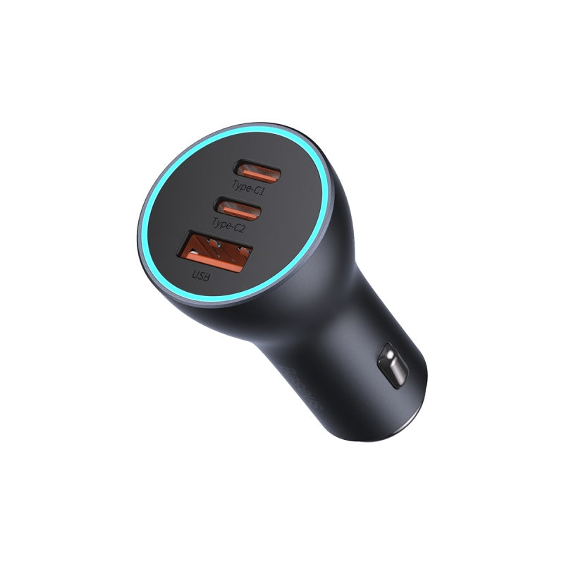 Baseus Golden Contactor Pro 3-in-1 Car Charger (Blue/Black) - 2C1A