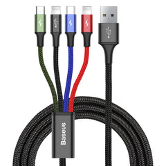 Baseus Fast 4-in-1 Cable For 3.5A 1.2M Black