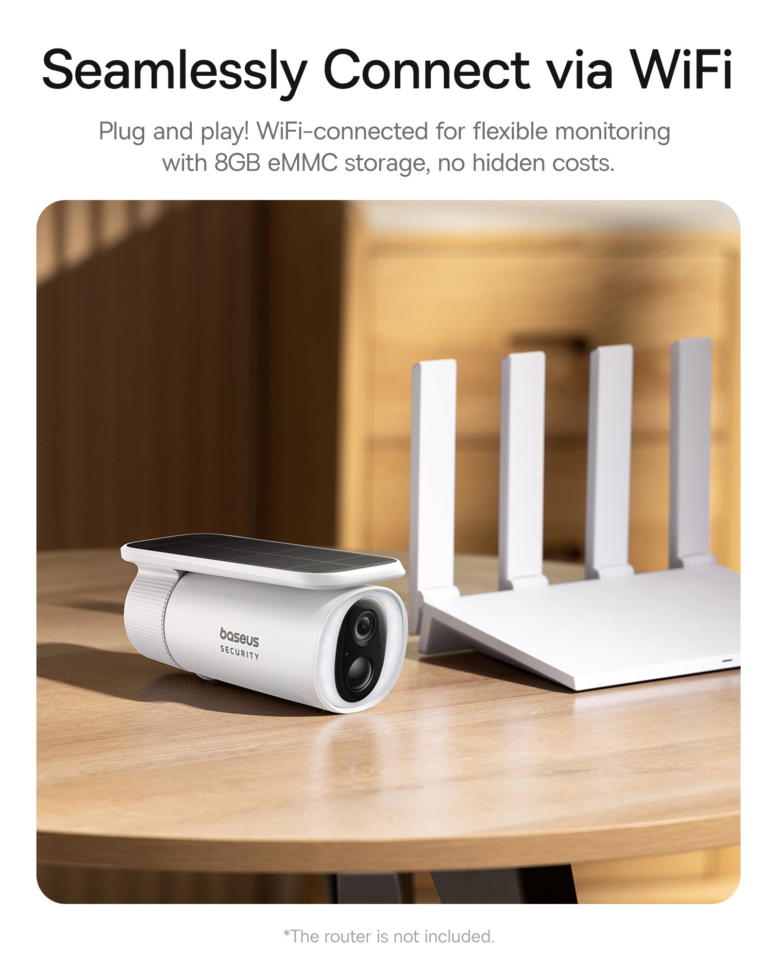 Baseus Security S1 Outdoor Camera 2K-White