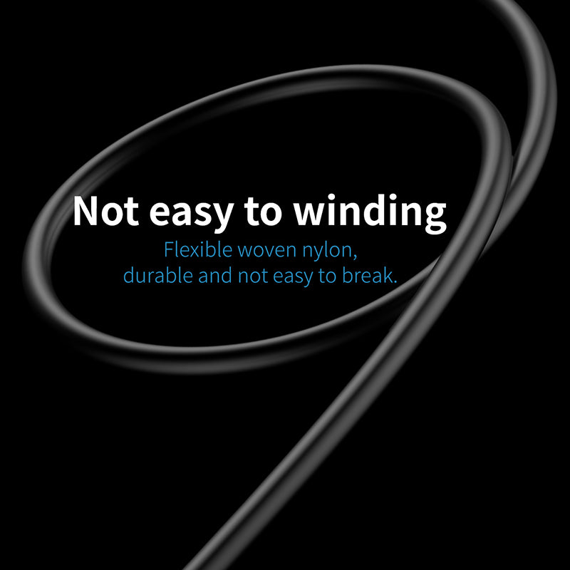 Baseus Stereo Audio AUX Cable 3.5MM Mini Jack Type-C for Smartphone 100W 1.2M Black
