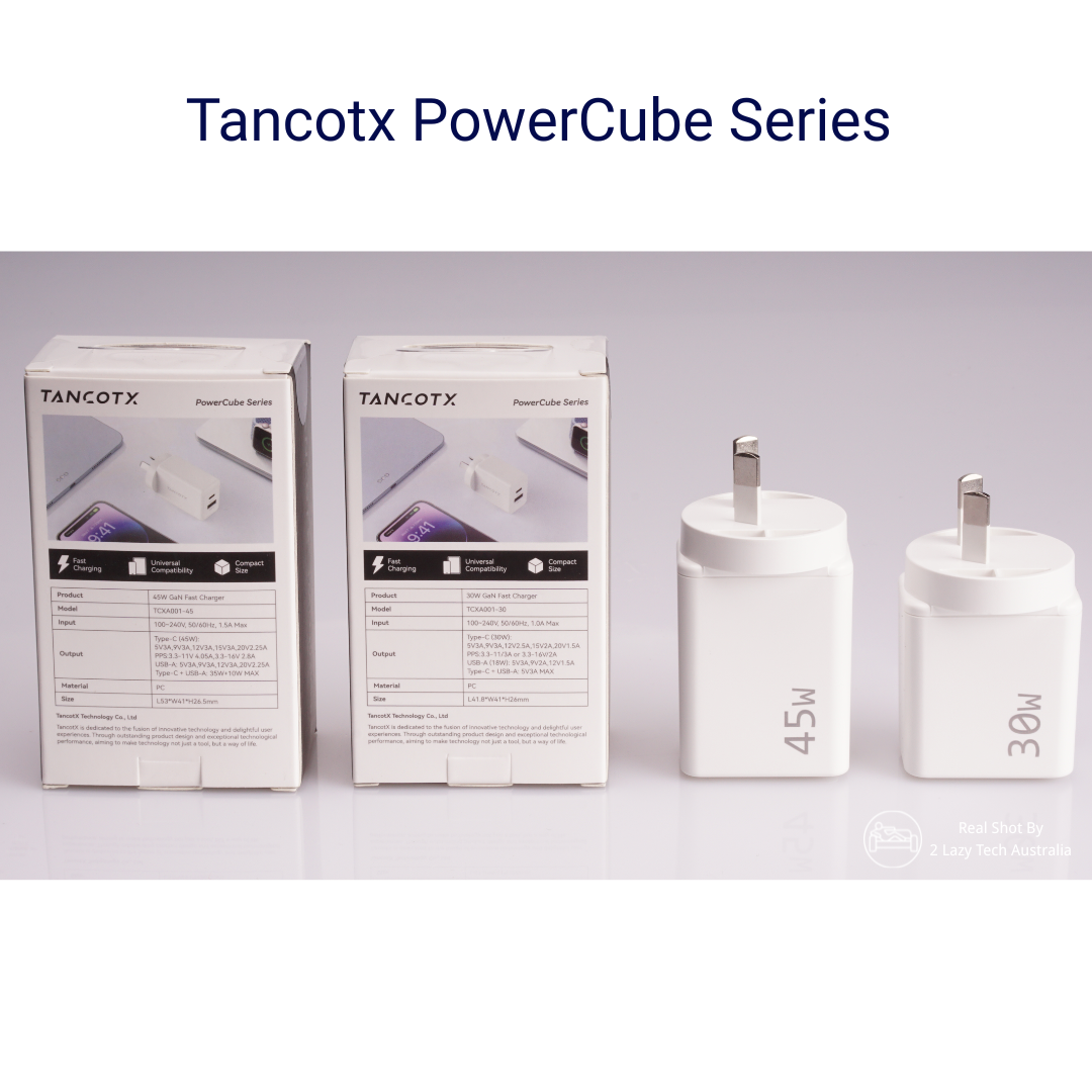 Tancotx PowerCube30 30W Dual-Port Fast Charger White