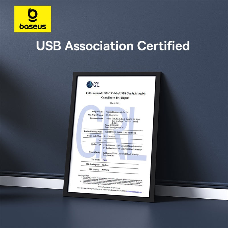 Baseus Flash Series Gen2 USB4 Type-C to Type-C Charging Cable 240W 1M Black