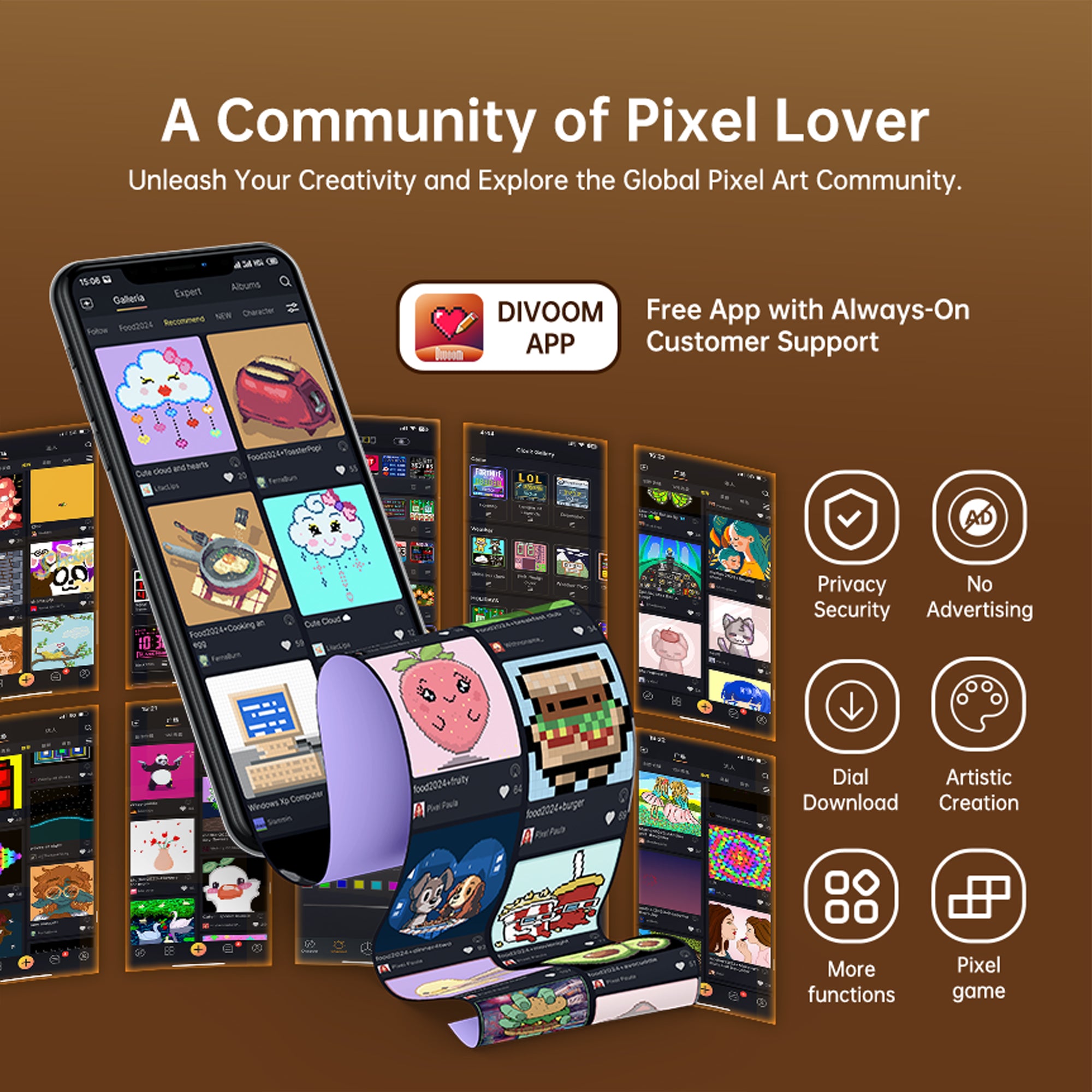 Divoom Times Gate Desktop Display – Smart Pixel Art Display | AU Stock