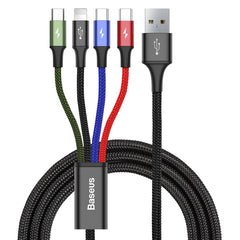 Baseus Fast 4-in-1 Cable For 3.5A 1.2m Black