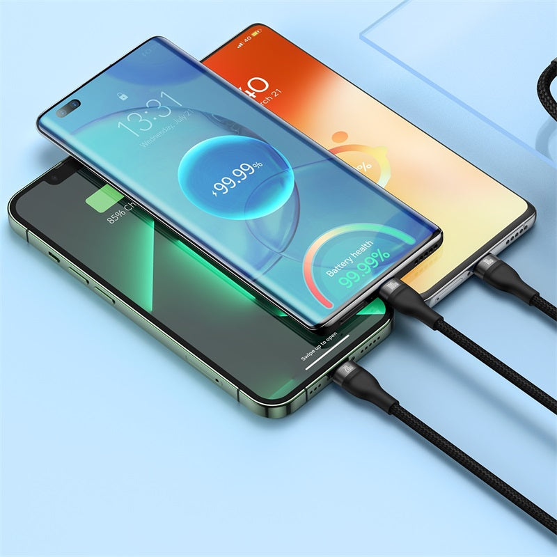 Baseus Flash Series Ⅱ One-for-three Fast Charging Cable Black