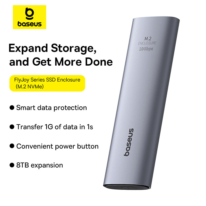 Baseus FlyJoy Series SSD Enclosure (M.2 NVMe) Space Grey