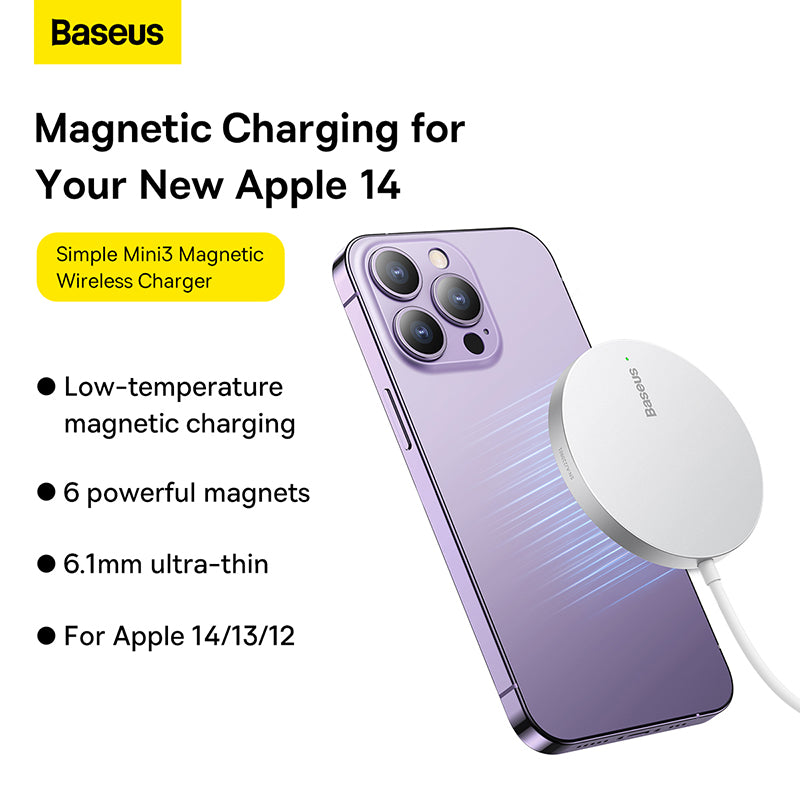 Baseus Simple Mini3 Magnetic Wireless Charger 15W