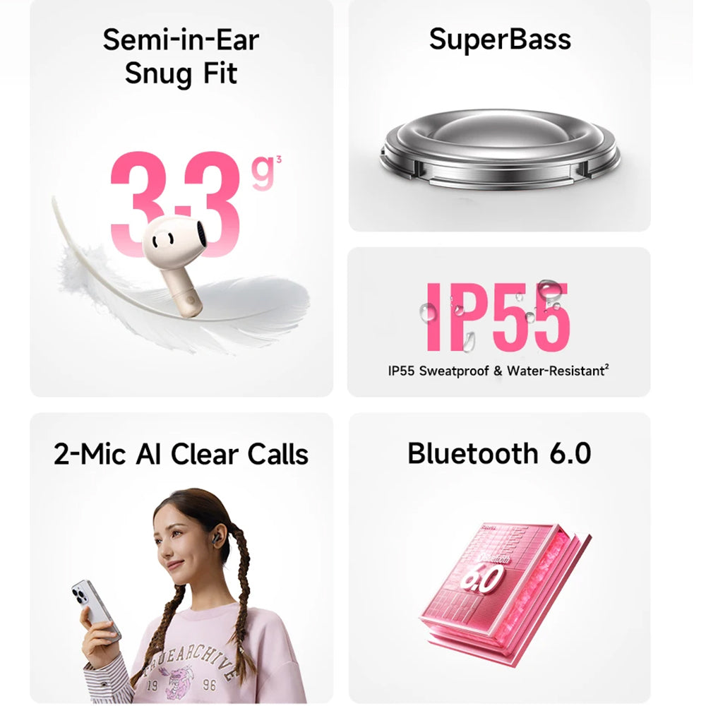Baseus Bass BS2 Lite Wireless Earbuds