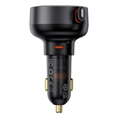 Baseus 60W Dual Type-C Car Charger with Built-in Cable (PD QC Fast Charging | Model CCTXP-CC)