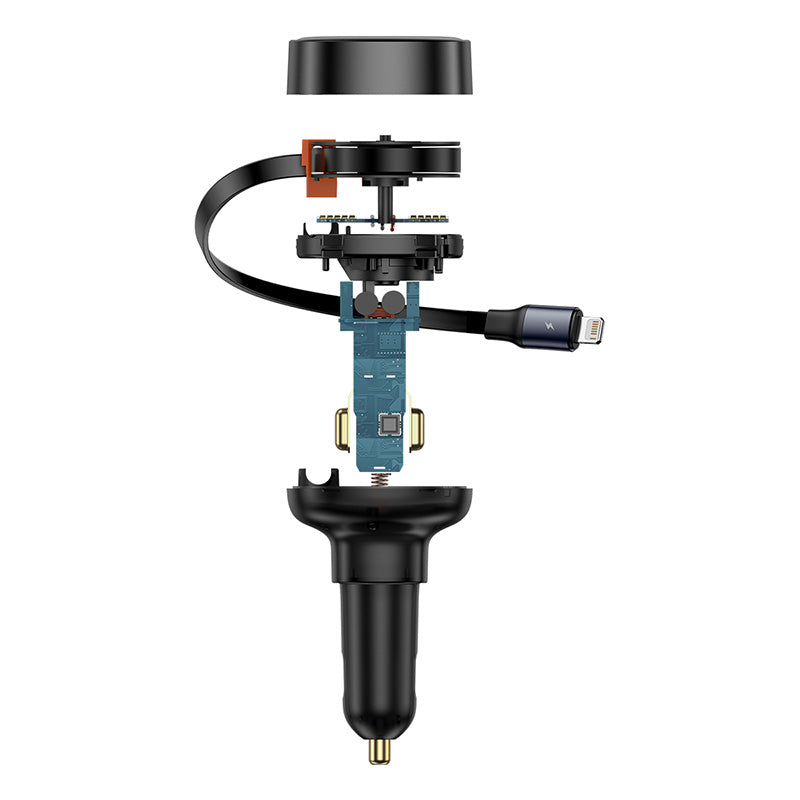 Baseus 60W Dual Type-C Car Charger with Built-in Cable (PD QC Fast Charging | Model CCTXP-CC)