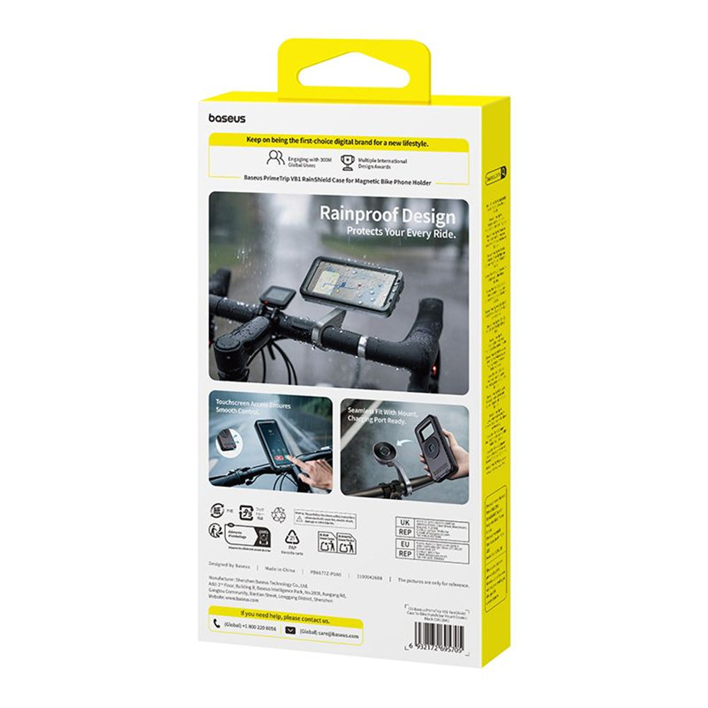 Baseus PrimeTrip VB1 RainShield Case for Bike Handlebar Mount – Cosmic Black | 2-Lazy Tech