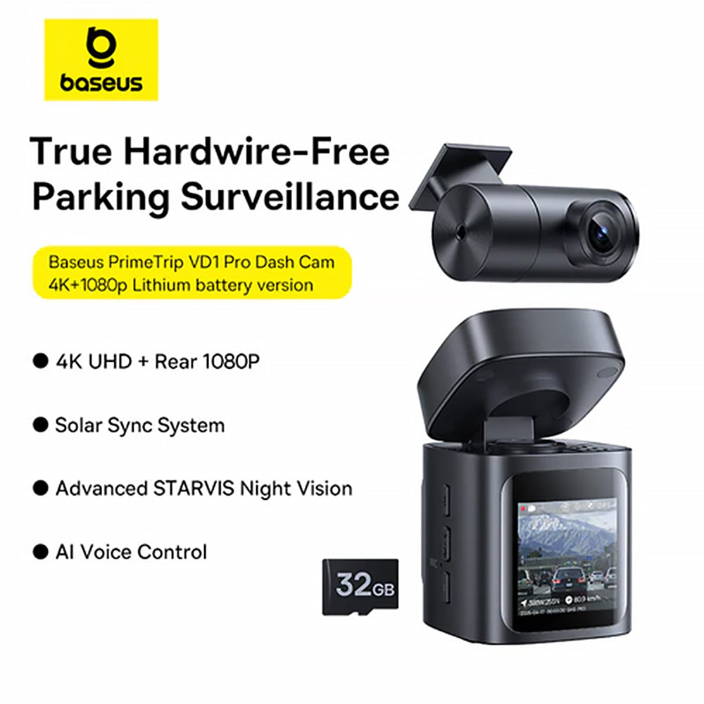 Baseus PrimeTrip VD1 Pro Dash Cam 4K+1080P