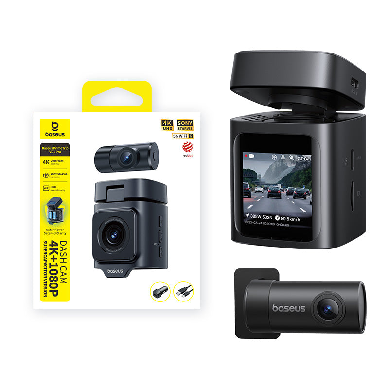 Baseus PrimeTrip VD1 Pro Dash Cam 4K+1080P