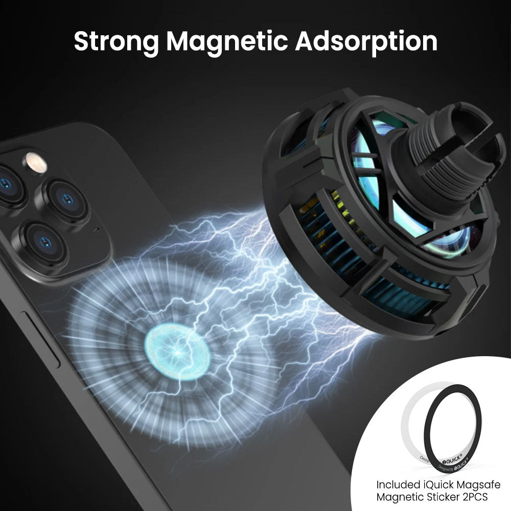 iQuick Magnetic Car Mount Charger with Cooling Semiconductor Radiator 15W Black