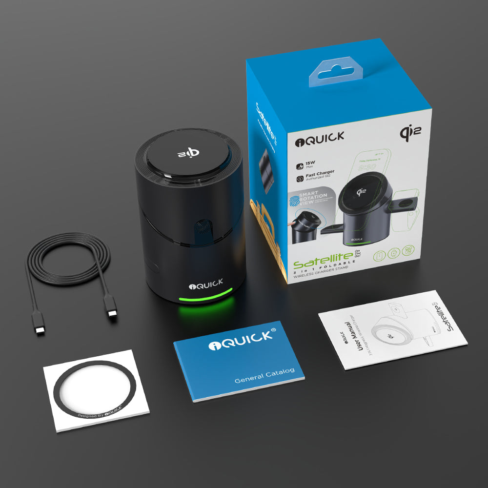 3-in-1 Magnetic Wireless Charger Stand (Qi2) – Fast Charging for iPhone, Apple Watch & AirPods
