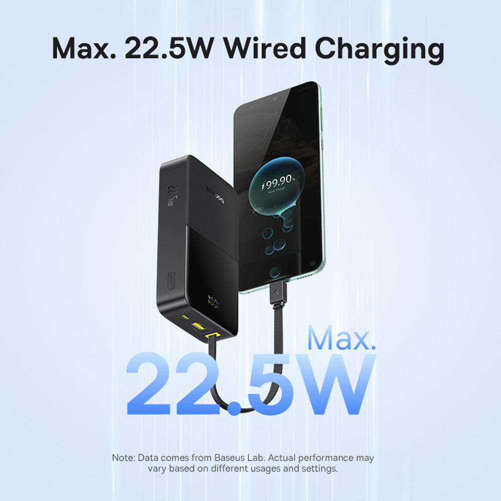 Baseus EnerFill FC51 Bipow2 Pro Power Bank 20000mAh 22.5W with Built-in Cable (Cosmic) (Copy)