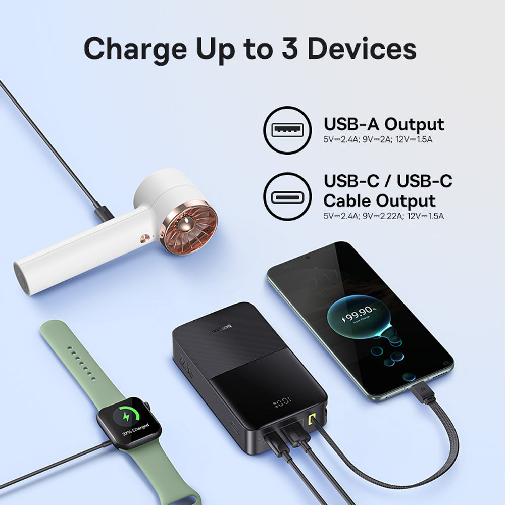 Baseus EnerFill FC51 Bipow2 Pro Power Bank 20000mAh 22.5W with Built-in Cable (Cosmic) (Copy)