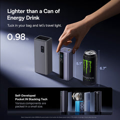 Baseus EnerGeek GR11 20000mAh 145W Laptop Fast-Charging Power Bank with Retractable USB-C Cable