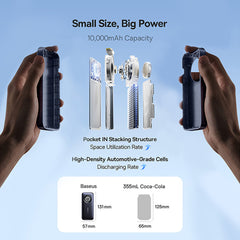 Baseus EnerCore CR11 10000mAh 45W Power Bank with Retractable Cable – Cosmic Black