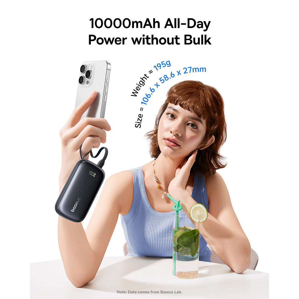 Baseus EnerFill FC21 Qpow 3 Ultra 22.5W Power Bank with Detachable Cable