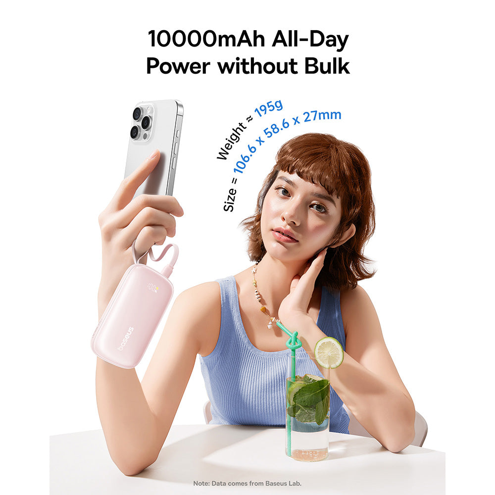 Baseus EnerFill FC21 Qpow 3 Ultra 22.5W Power Bank with Detachable Cable