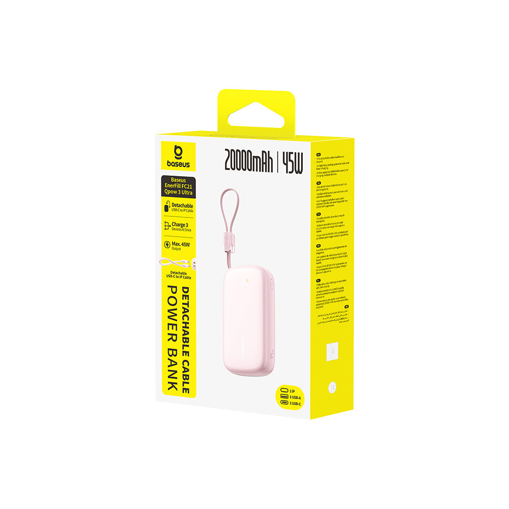 Baseus EnerFill FC21 Qpow 3 Ultra 45W Power Bank with Detachable Cable