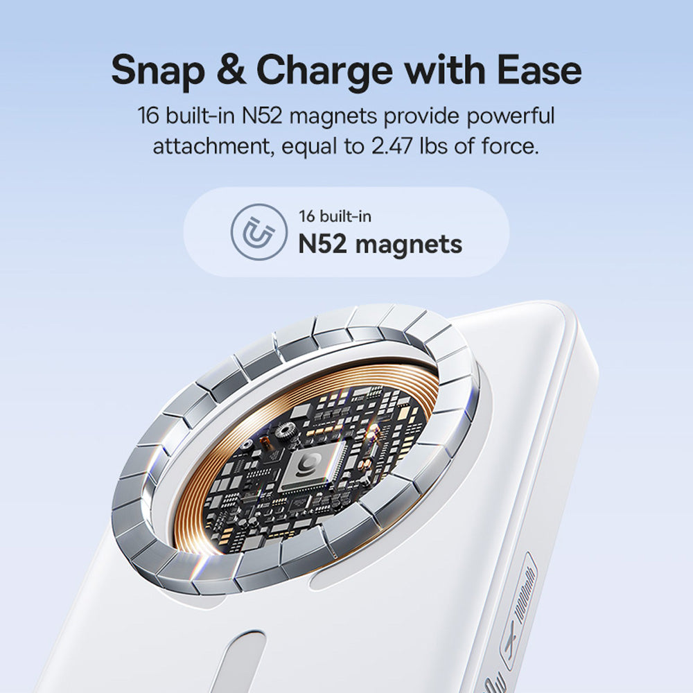 Baseus EnerFill FM11 Magnetic Power Bank 10000mAh 30W - Moon White