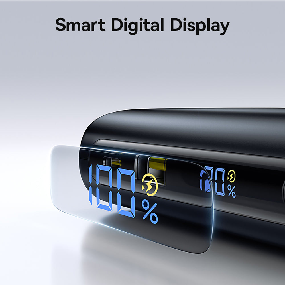 Baseus EnerFill FC41 Digital Display Power Bank with Dual Built-in USB-C Cables 25000mAh 140W - Cosmic Black