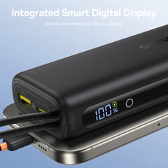Baseus EnerFill FC41 Digital Display Power Bank with Dual Built-in USB-C Cables 10000mAh 67W - Cosmic Black