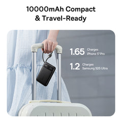Baseus EnerFill FC11 Digital Display Power Bank with Dual Built-in Cables 10000mAh 22.5W - Beige