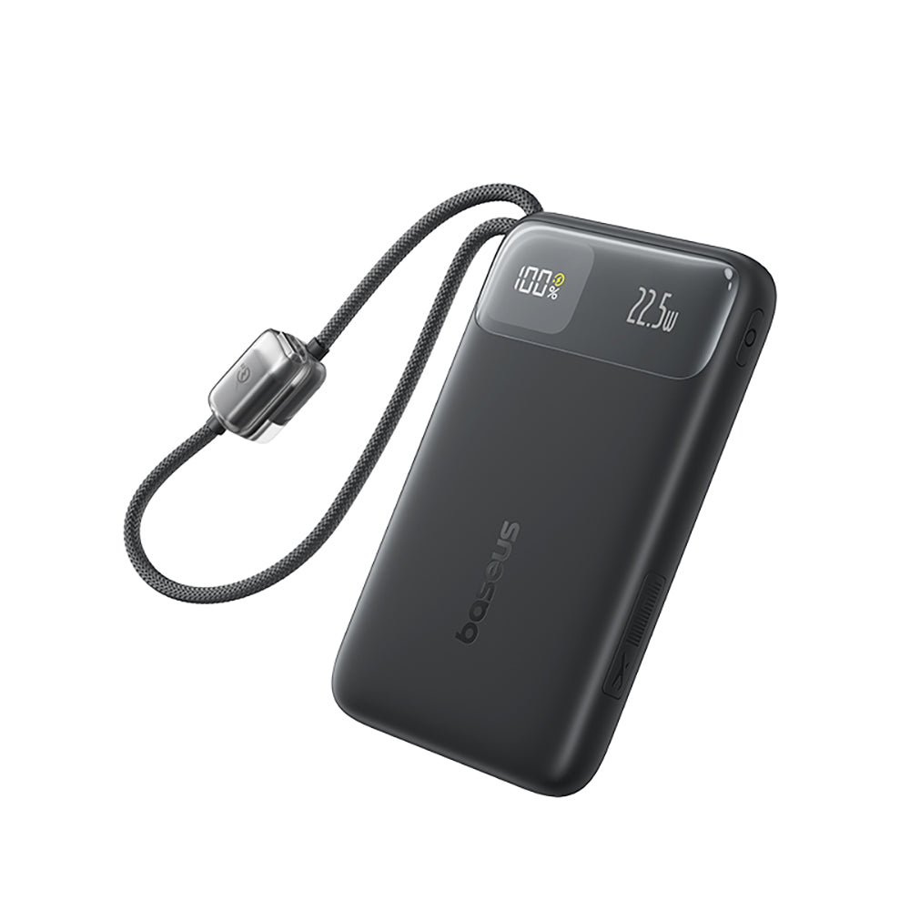 Baseus EnerFill FC11 Digital Display Power Bank with Dual Built-in Cables 10000mAh 22.5W - Beige
