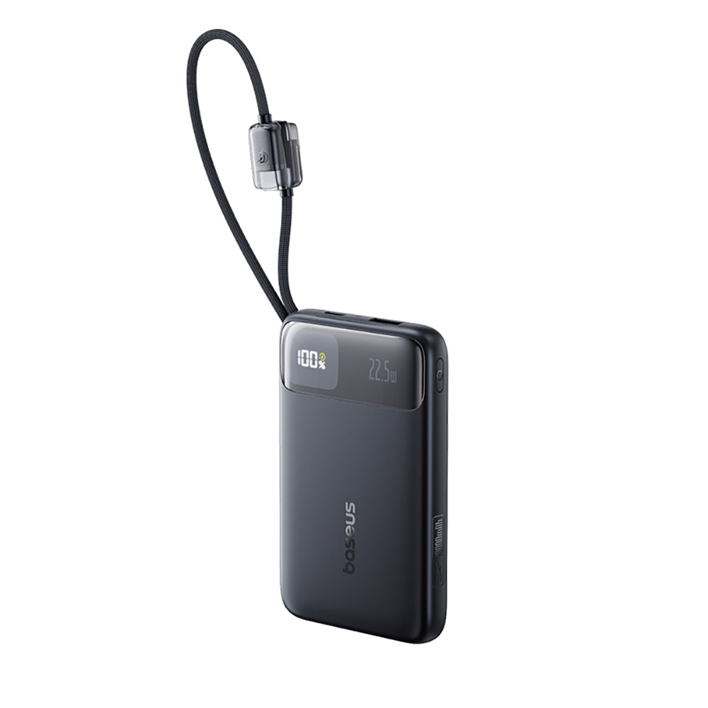 Baseus EnerFill FC11 Digital Display Power Bank with Dual Built-in Cables 10000mAh 22.5W - Beige