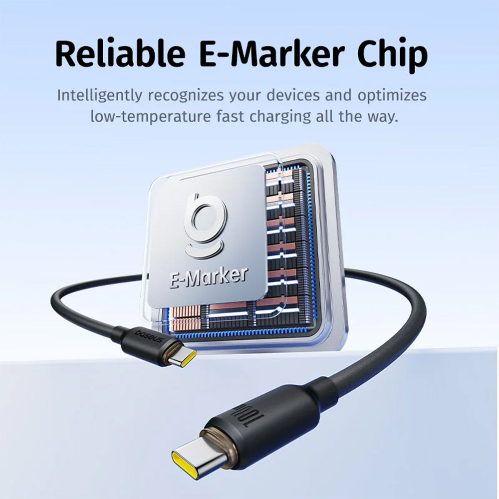 Baseus Foamed Silicone Fast Charging Data Cable Tpye-C to Tpye-C 100W (1m) -Cosmic