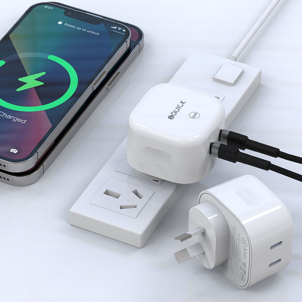 iQuick NANO Energy 2-Port Charger 35W (White)