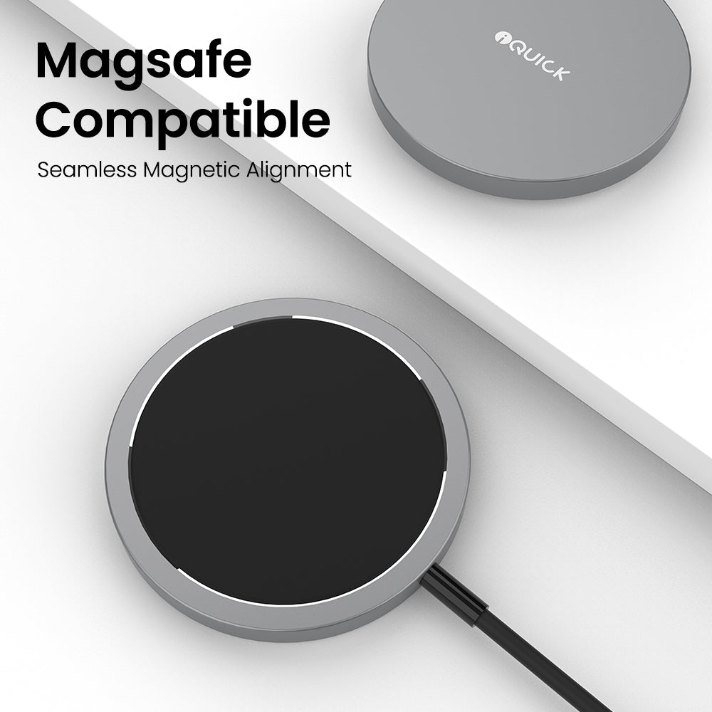 iQuick Magnetic Wireless Charger 15W (White)