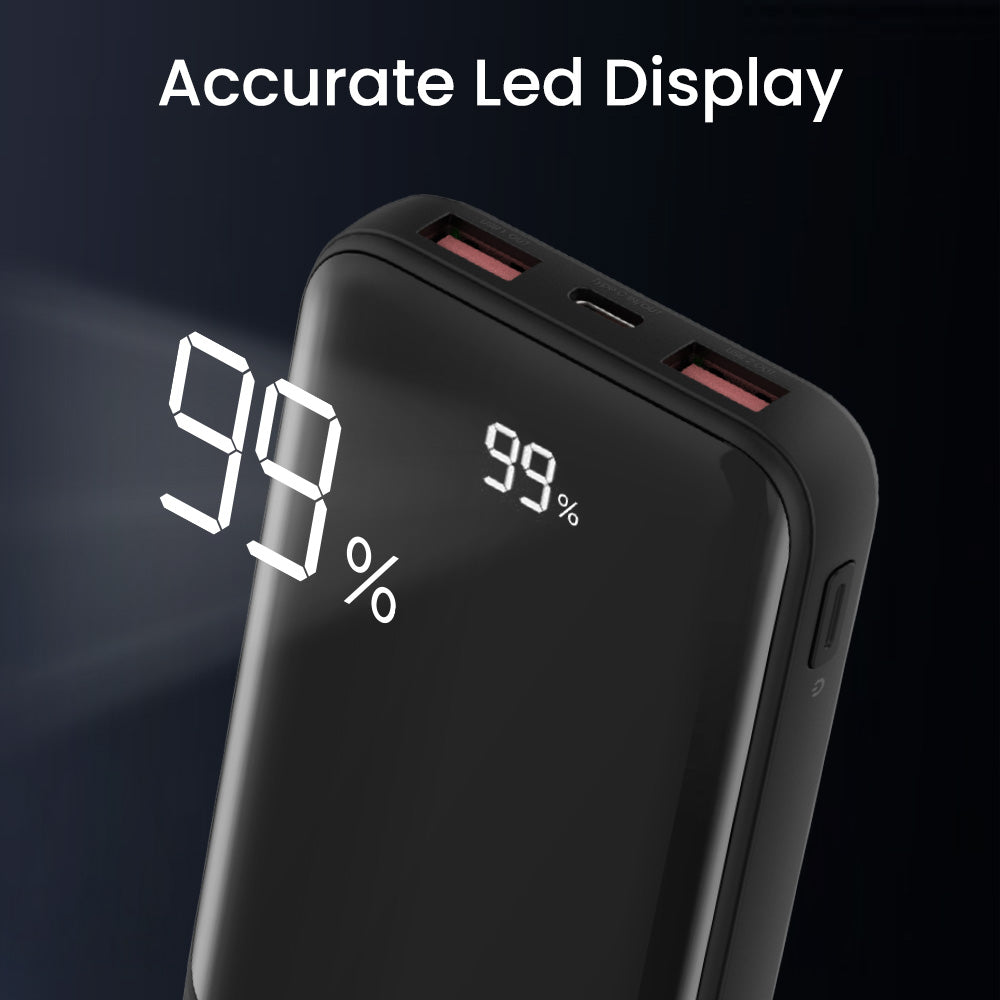iQuick Power Sqaure 30K 22.5W Power Bank with Digital Display (Black)