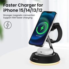 iQuick Twig 3-in-1 Magnetic Wireless Charging Station 20W (Black/White)