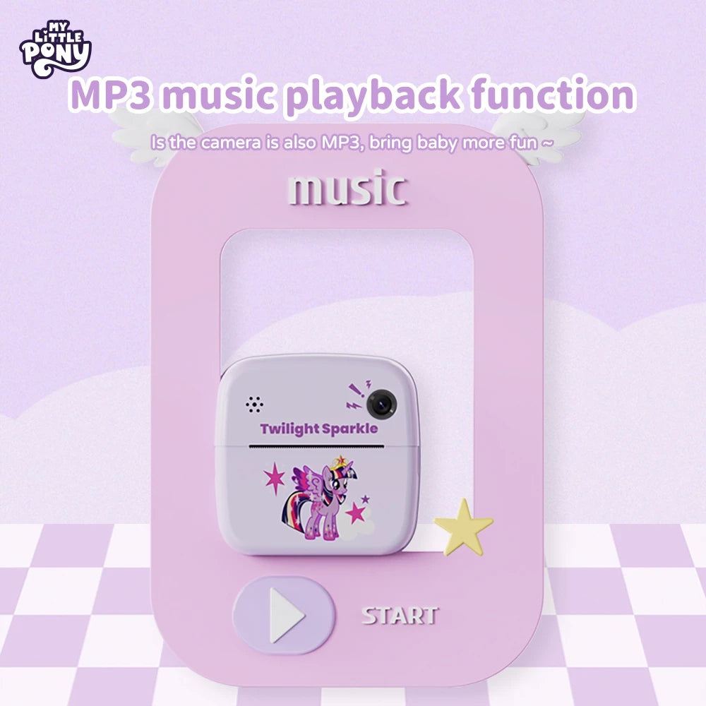 My Little Pony Kids Instant-Print Digital Camera – A06 (2.4" IPS, Dual 48MP, 1300mAh, Ages 3+)