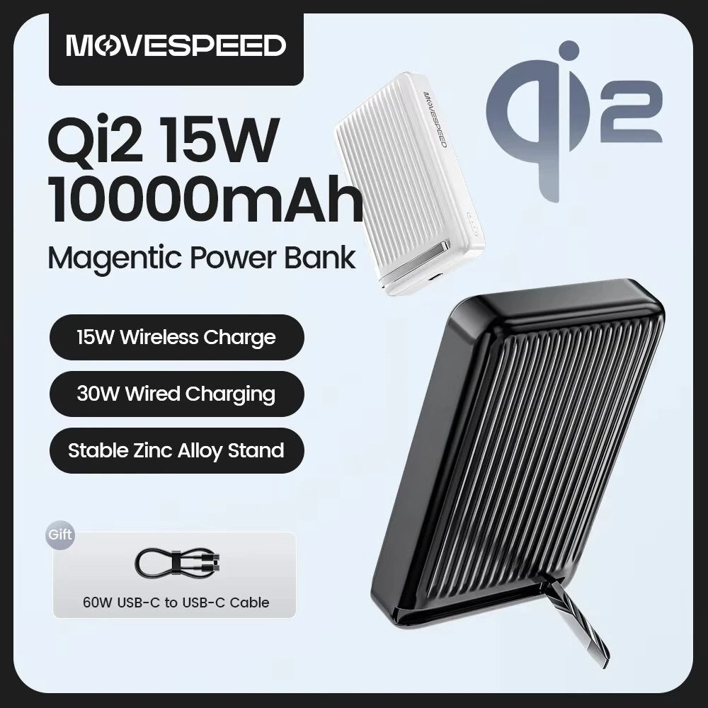 MOVESPEED Qi2 30W 10000mAh Magnetic Power Bank