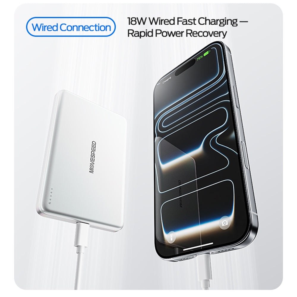 MOVE SPEED MSP07 Magnetic Solid-State 5000mAh Power Bank (CCC Certified)