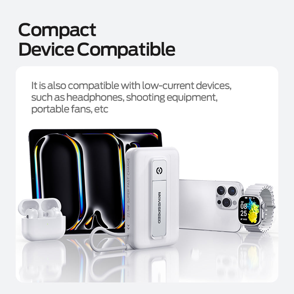 MOVE SPEED MSP16 Magnetic Wireless Gan Charging Mobile Power Bank with Bracket 10000mAh 22.5W